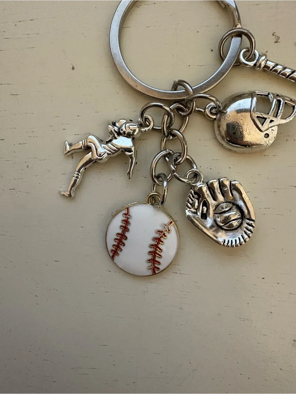 NWT Baseball Lover Charm Keychain